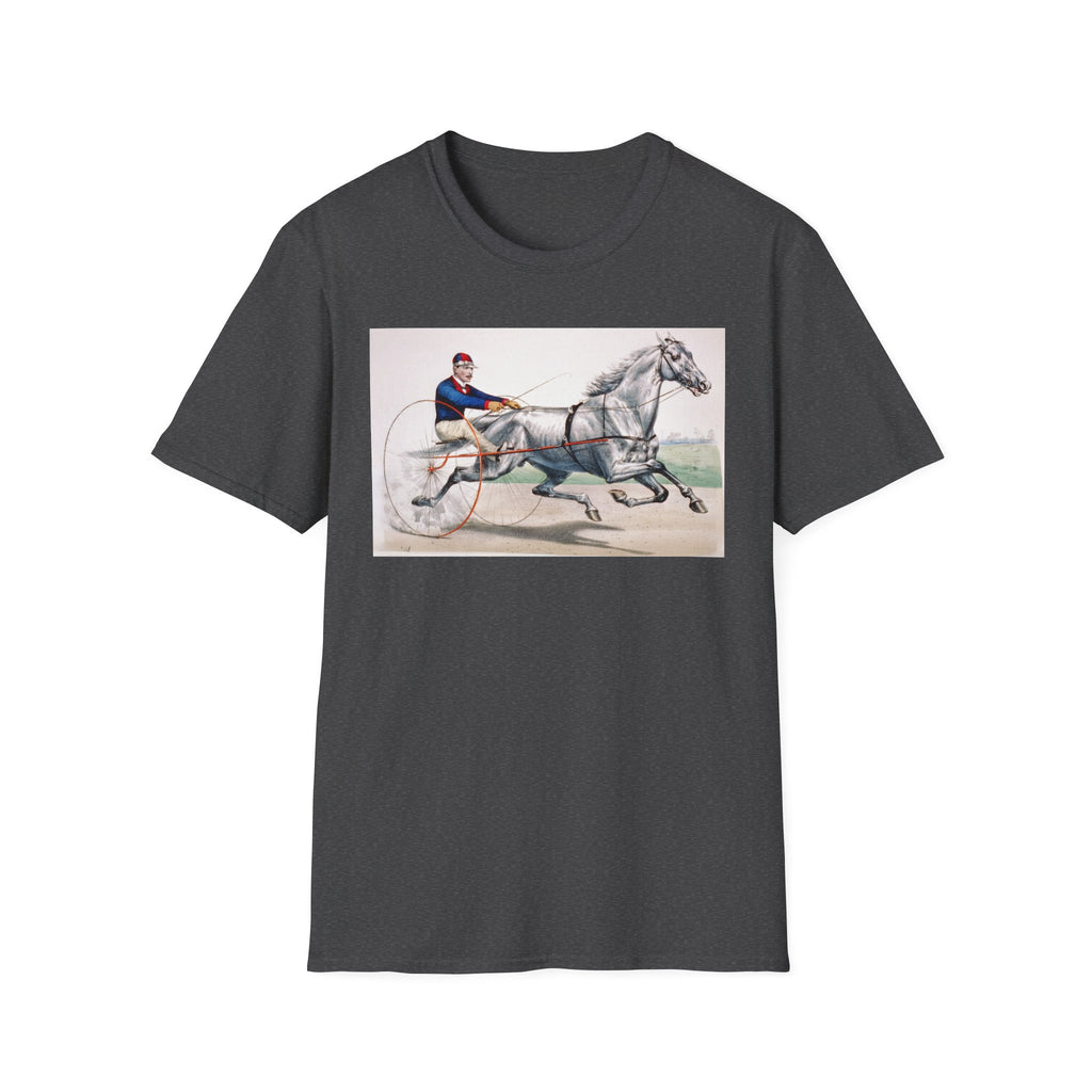 Horse Harness Racing T‑Shirt — Vintage Sulky Driver Illustration