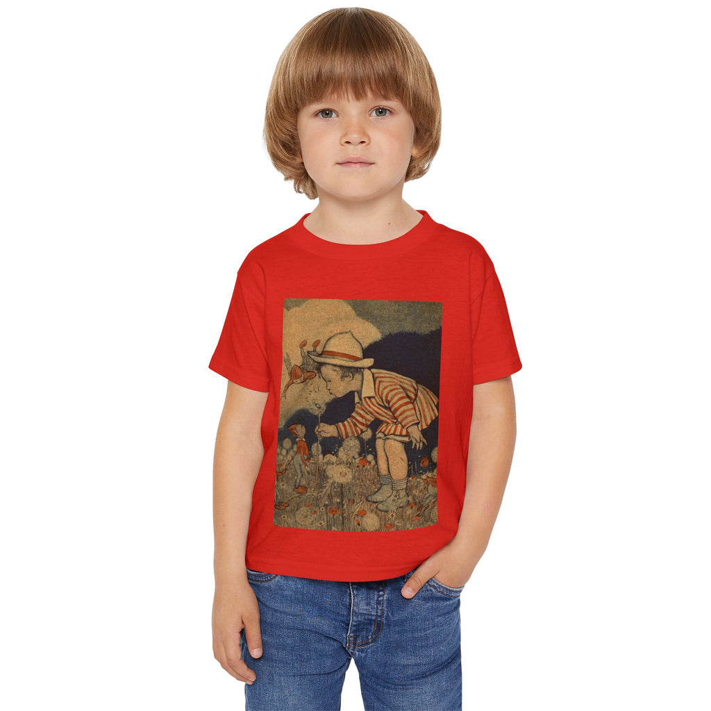 Vintage Flower-Kissing Toddler T-Shirt