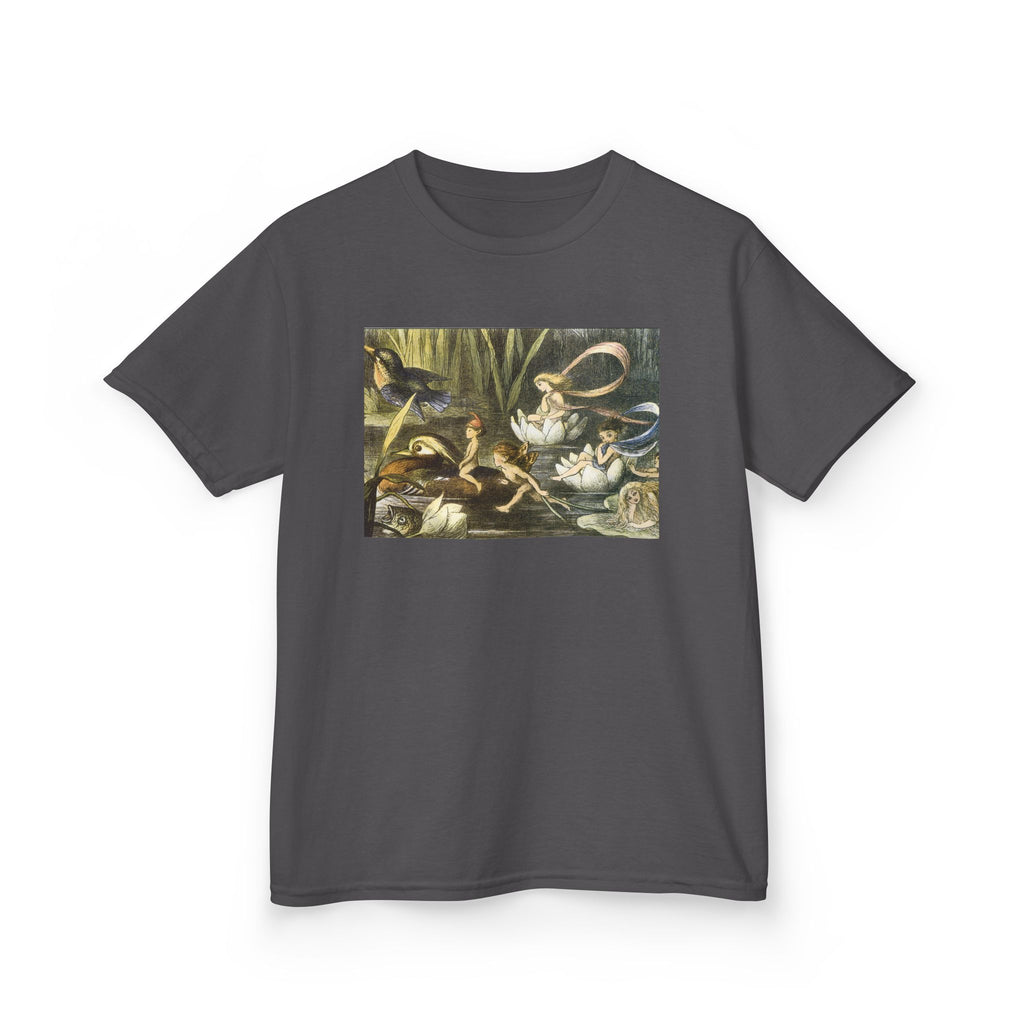 Kids T‑Shirt — Vintage Swan & Duck Pond Art Print