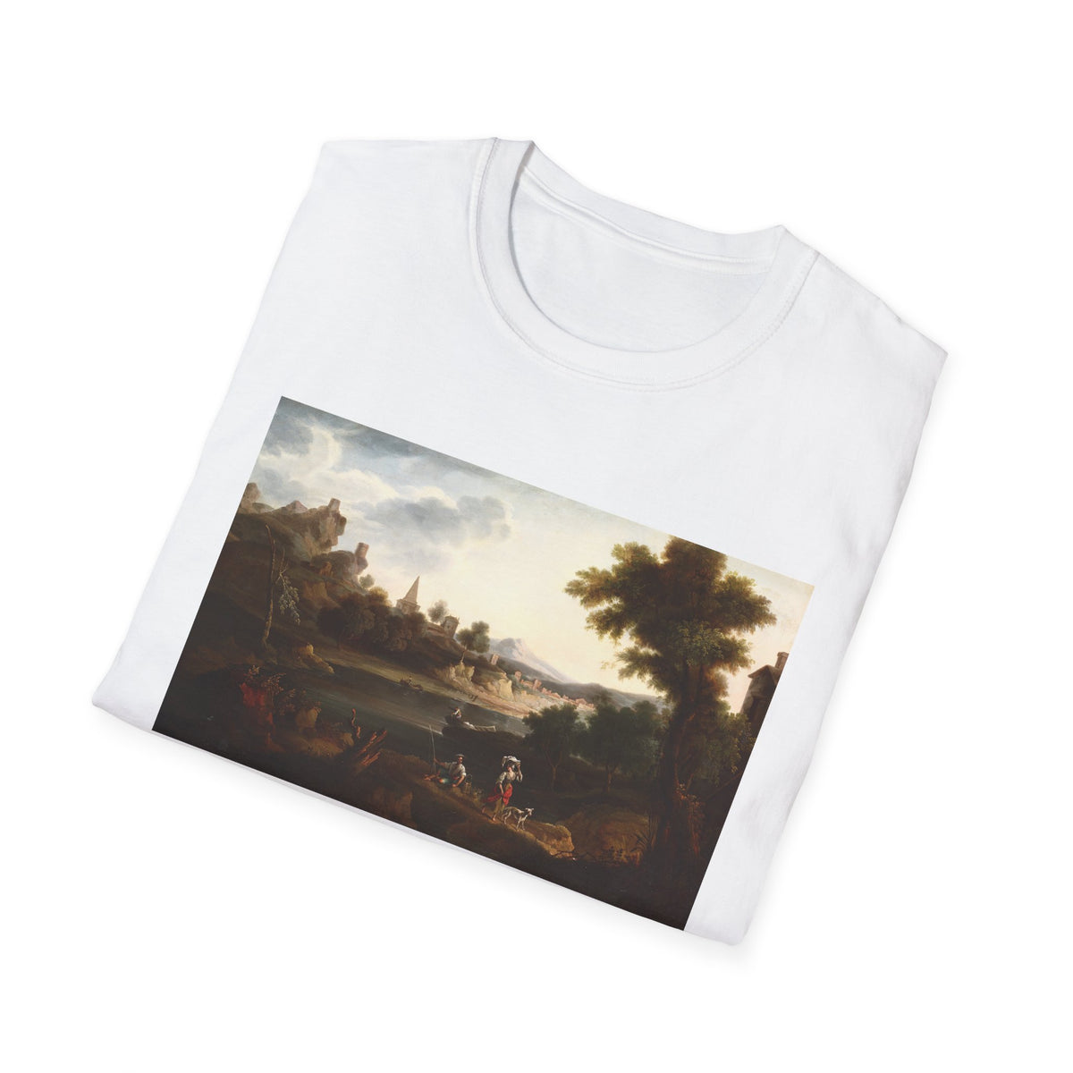 Landscape Art T-Shirt — Vintage Pastoral Painting Tee