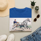 Horse Harness Racing T‑Shirt — Vintage Sulky Driver Illustration