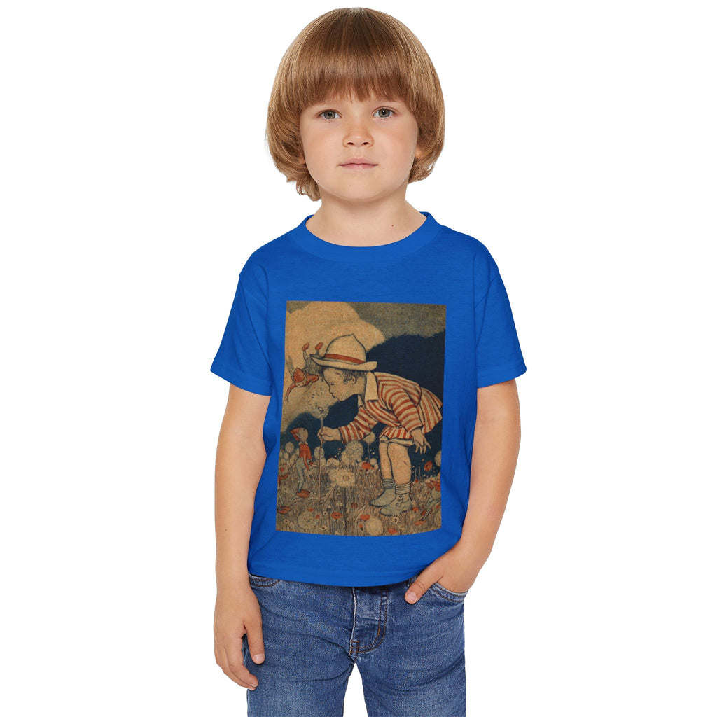 Vintage Flower-Kissing Toddler T-Shirt
