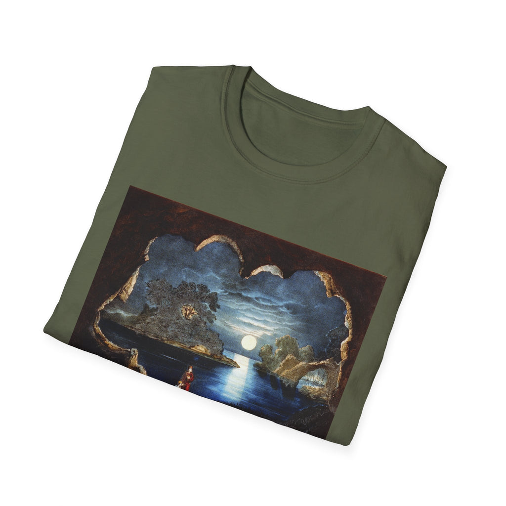 Moonlit Seaside T-Shirt — Romantic Coastal Nightscape Graphic Tee