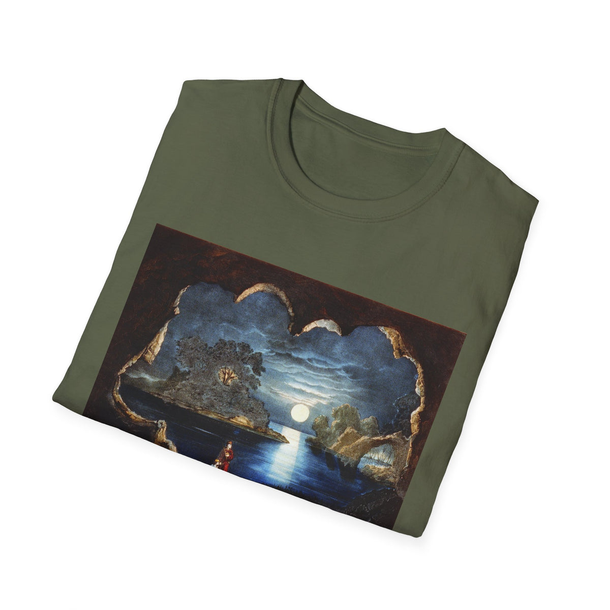 Moonlit Seaside T-Shirt — Romantic Coastal Nightscape Graphic Tee
