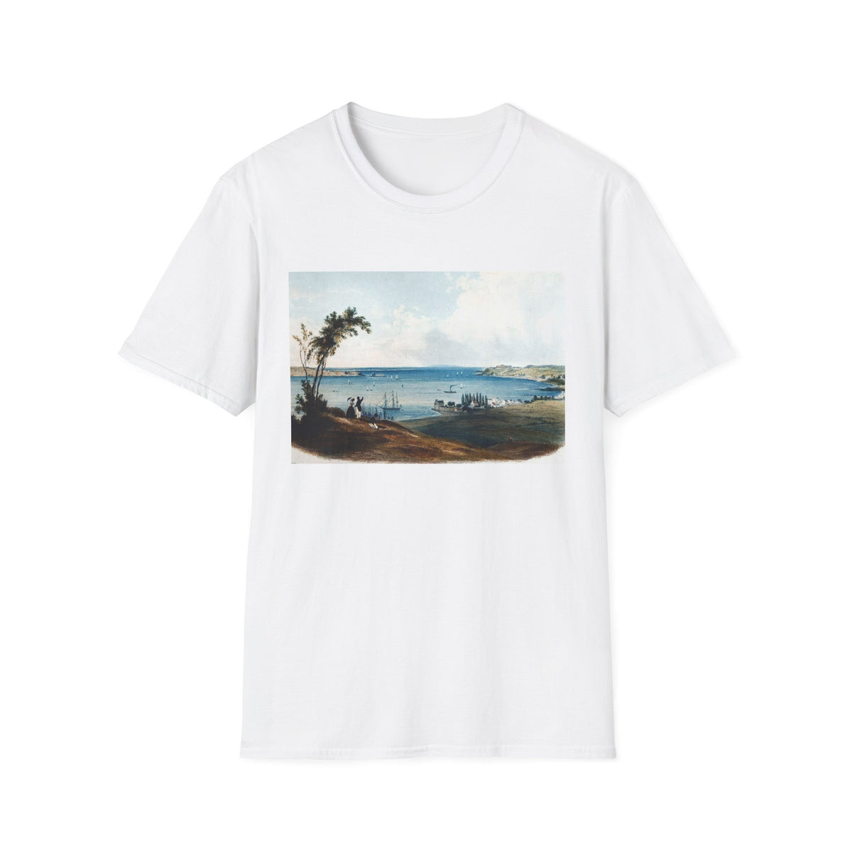 Coastal Landscape Tee — Vintage Beach Scene T-Shirt