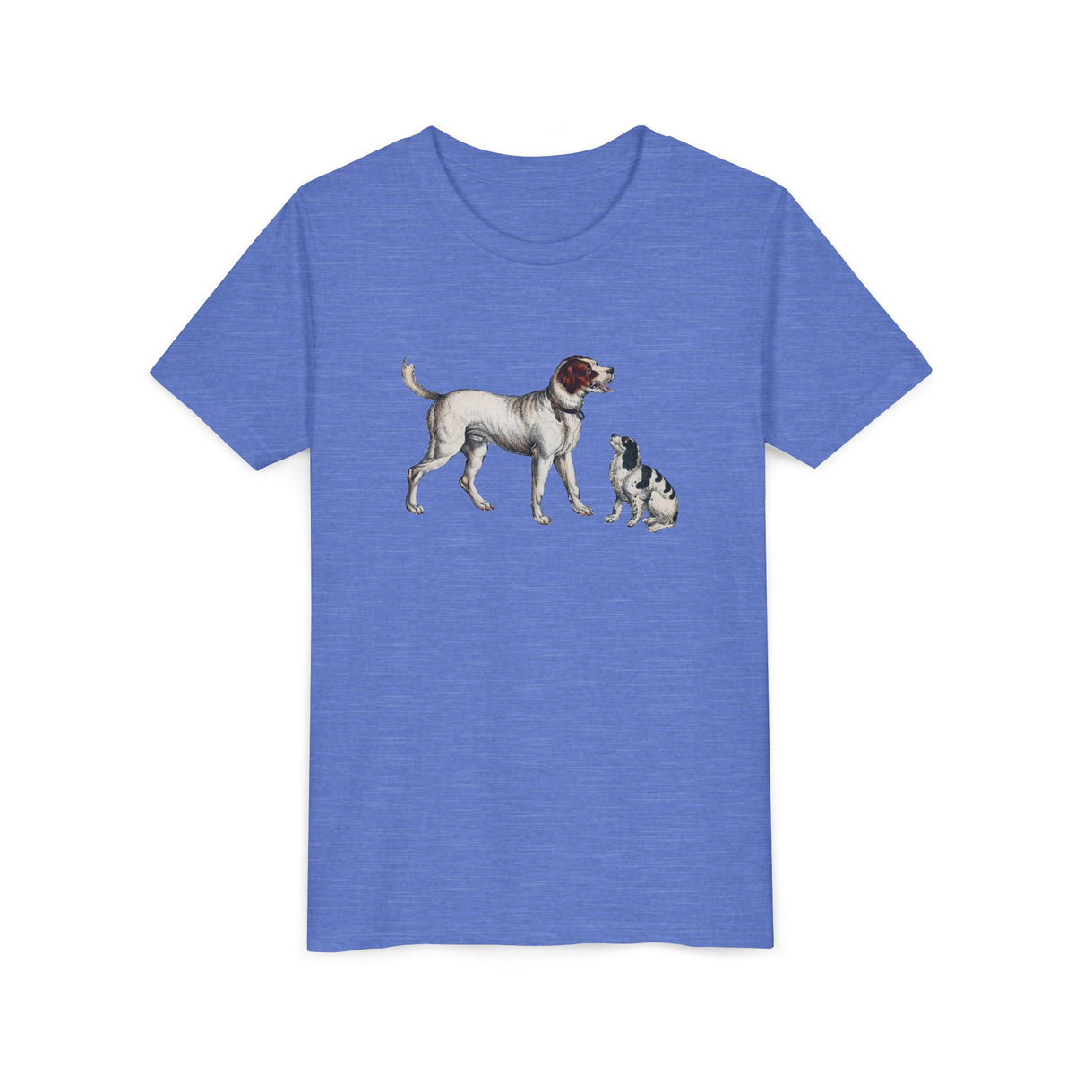 Youth Tee — Vintage Dog Illustration Kids T‑Shirt (Pointer & Puppy)