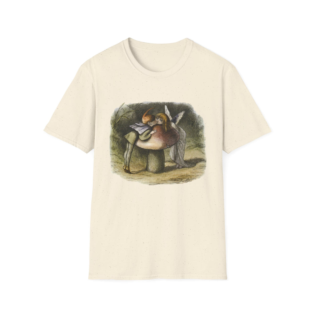 Angel Mushroom T-Shirt — Whimsical Woodland Fairy Illustration