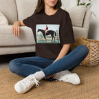 Horse Racing Jockey T-Shirt — Vintage Equestrian Print Tee