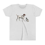 Youth Tee — Vintage Dog Illustration Kids T‑Shirt (Pointer & Puppy)