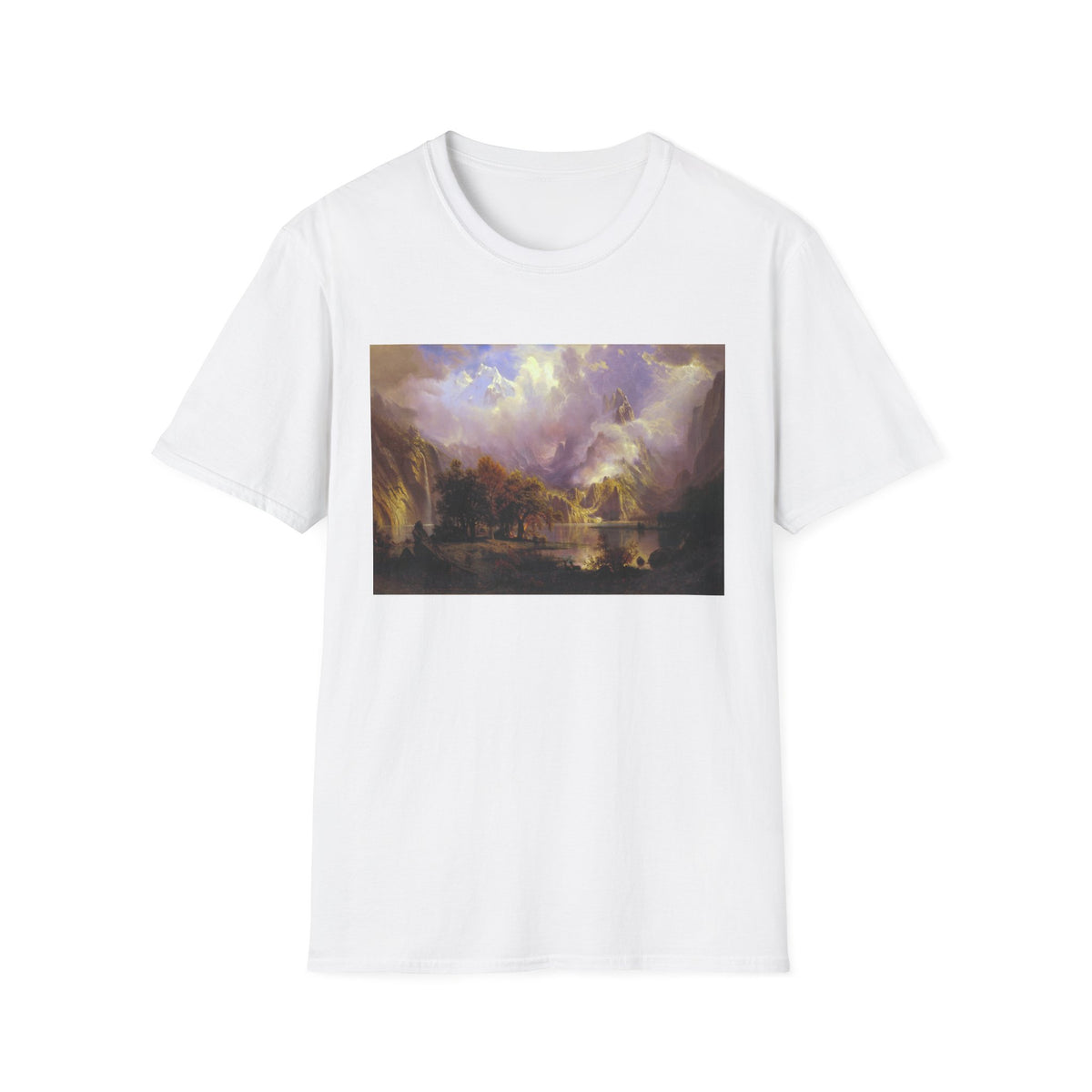 Landscape Art T-Shirt — Romantic Sunset Valley Print