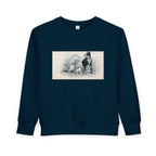 Vintage Dog Illustration Toddler Sweatshirt — Cute Puppy & Doberman Crewneck