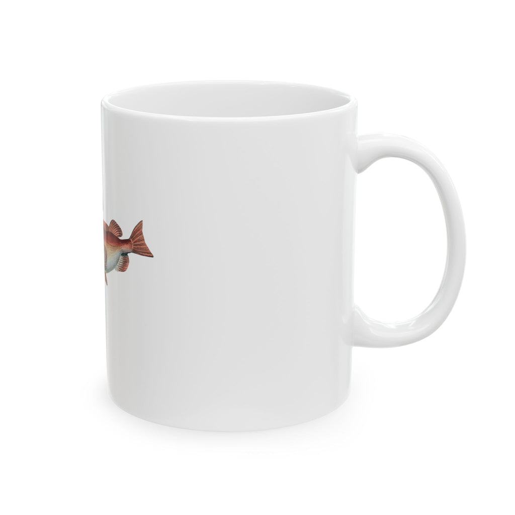 Vintage Fish Illustration Ceramic Mug – Coastal Fisherman Coffee Cup (11oz/15oz)