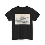 Vintage Flying Fish Tee – Nautical Art Graphic T-Shirt