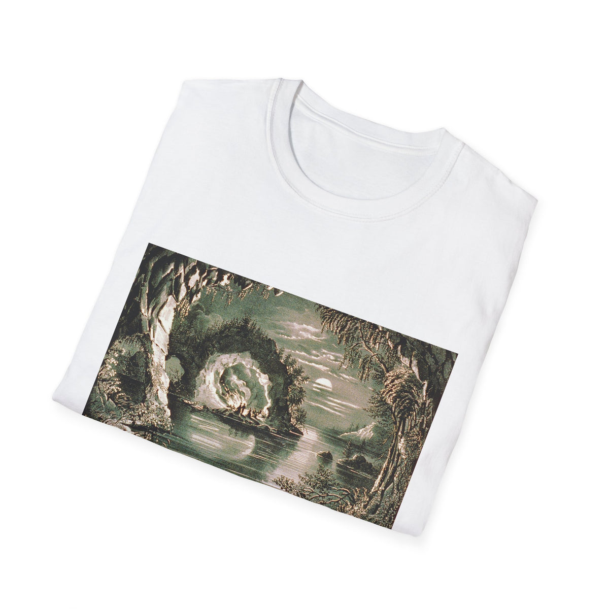 Mystical Forest Spiral T-Shirt — Enchanted Nature Graphic Tee