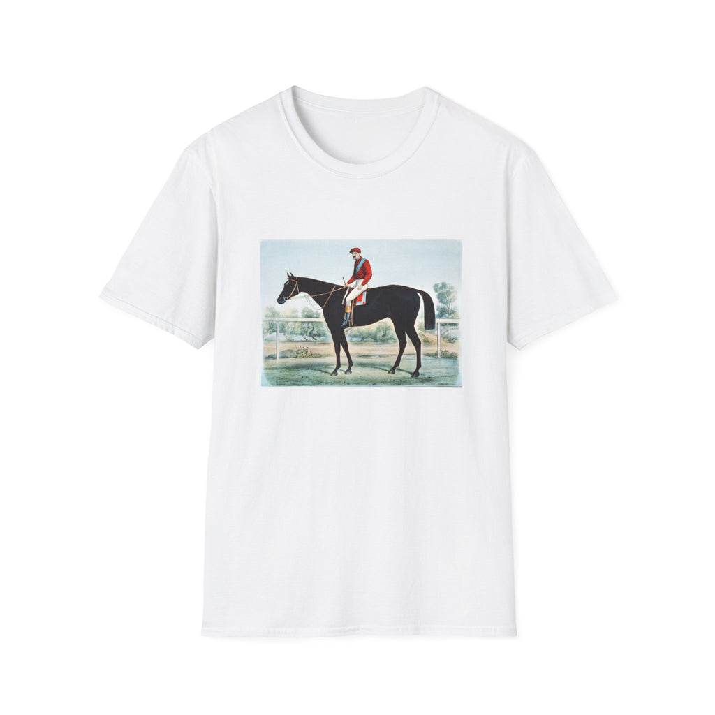 Horse Racing Jockey T-Shirt — Vintage Equestrian Print Tee