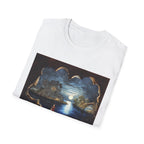 Moonlit Seaside T-Shirt — Romantic Coastal Nightscape Graphic Tee