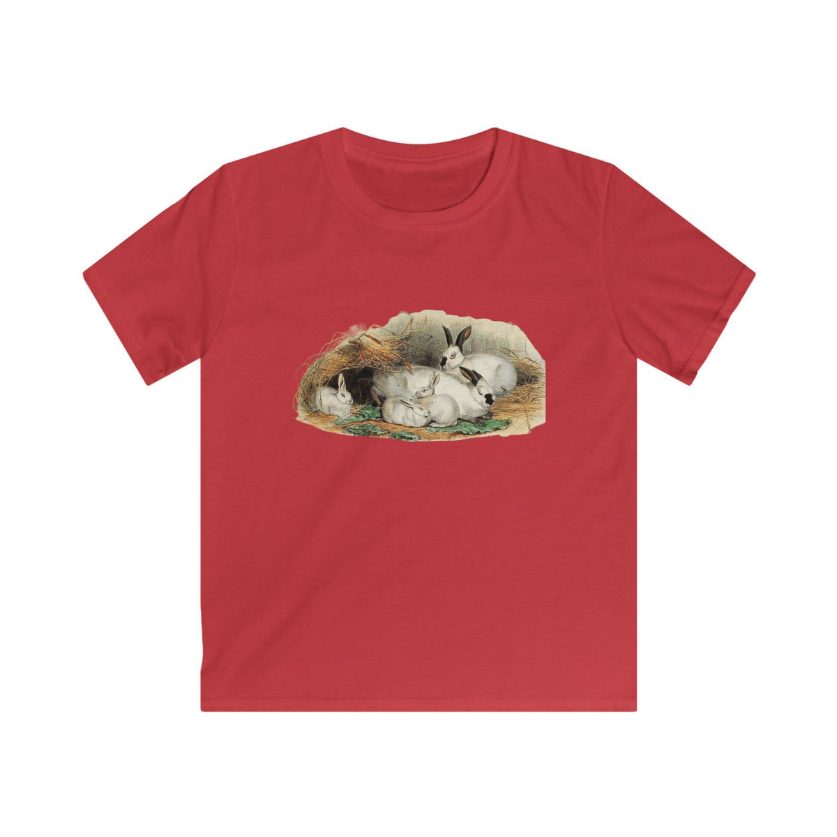 Kids Tee — Adorable Sleeping Bunny Family Illustration