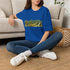 Vintage Botanical Landscape T-Shirt — Retro Garden Illustration Tee