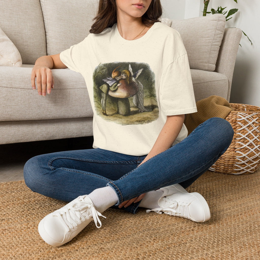 Angel Mushroom T-Shirt — Whimsical Woodland Fairy Illustration