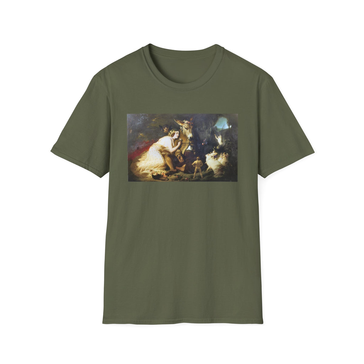Classical Pastoral Art T-Shirt — Vintage Romantic Painting Print