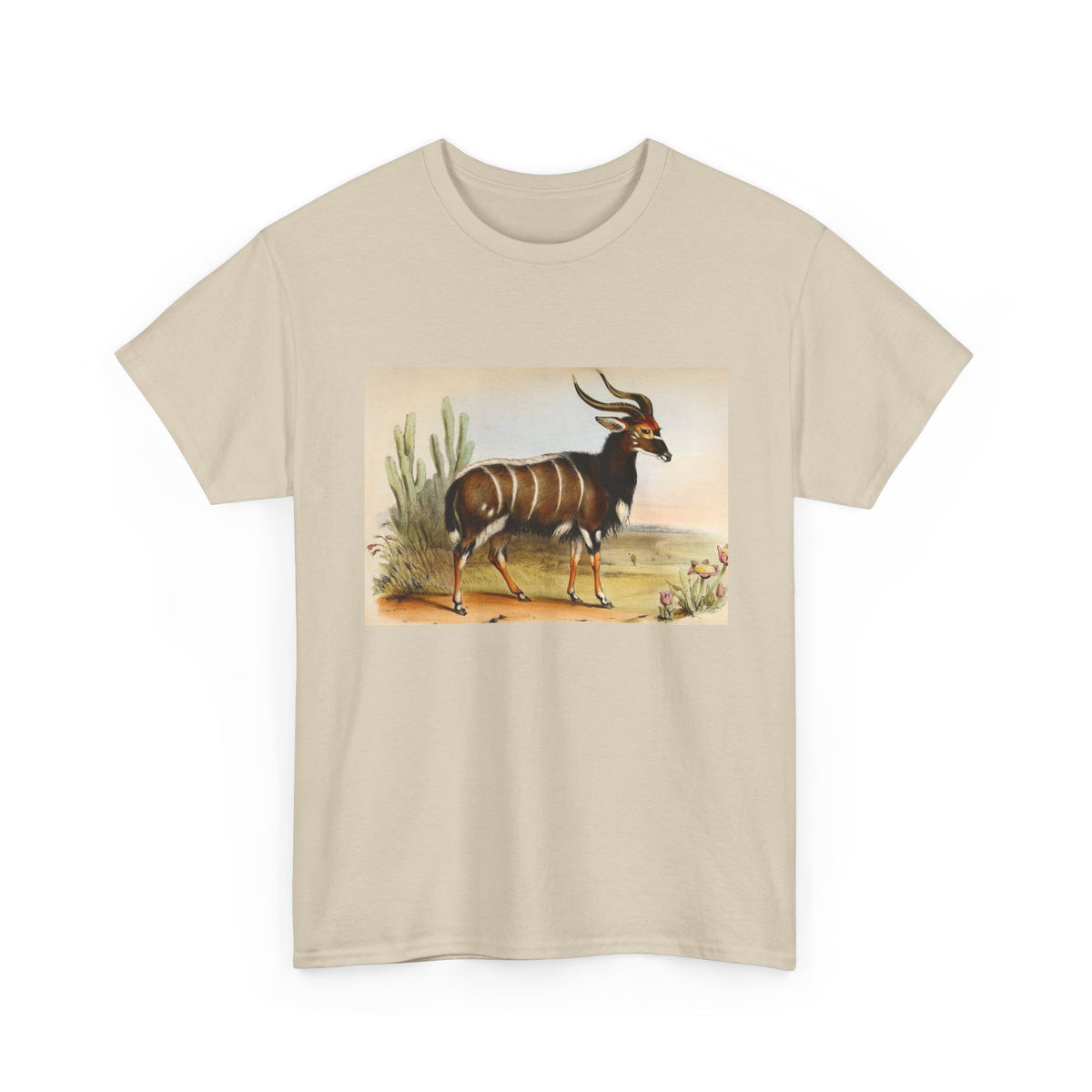 Vintage Bongo Antelope Illustration T-Shirt
