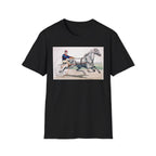 Horse Harness Racing T‑Shirt — Vintage Sulky Driver Illustration