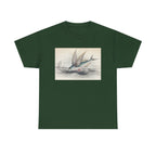 Vintage Flying Fish Tee – Nautical Art Graphic T-Shirt