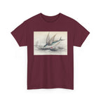 Vintage Flying Fish Tee – Nautical Art Graphic T-Shirt