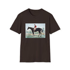 Horse Racing Jockey T-Shirt — Vintage Equestrian Print Tee