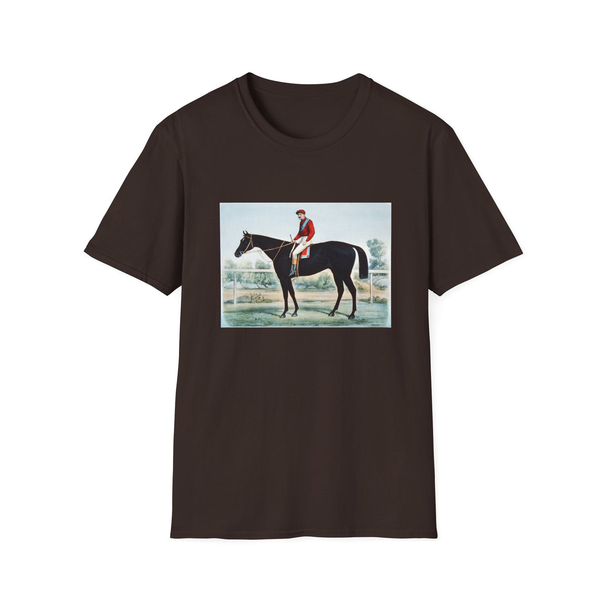 Horse Racing Jockey T-Shirt — Vintage Equestrian Print Tee