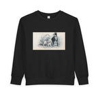 Vintage Dog Illustration Toddler Sweatshirt — Cute Puppy & Doberman Crewneck