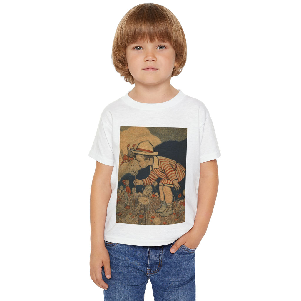 Vintage Flower-Kissing Toddler T-Shirt