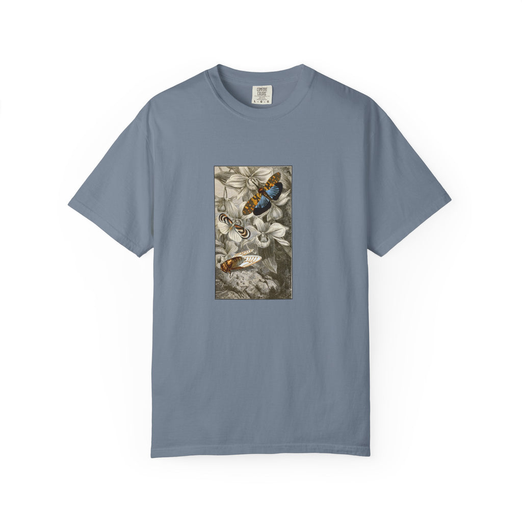 Birds and Blooms Tee — Vintage Floral Bird Illustration T-Shirt