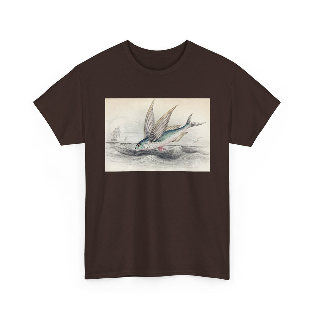 Vintage Flying Fish Tee – Nautical Art Graphic T-Shirt
