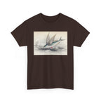 Vintage Flying Fish Tee – Nautical Art Graphic T-Shirt