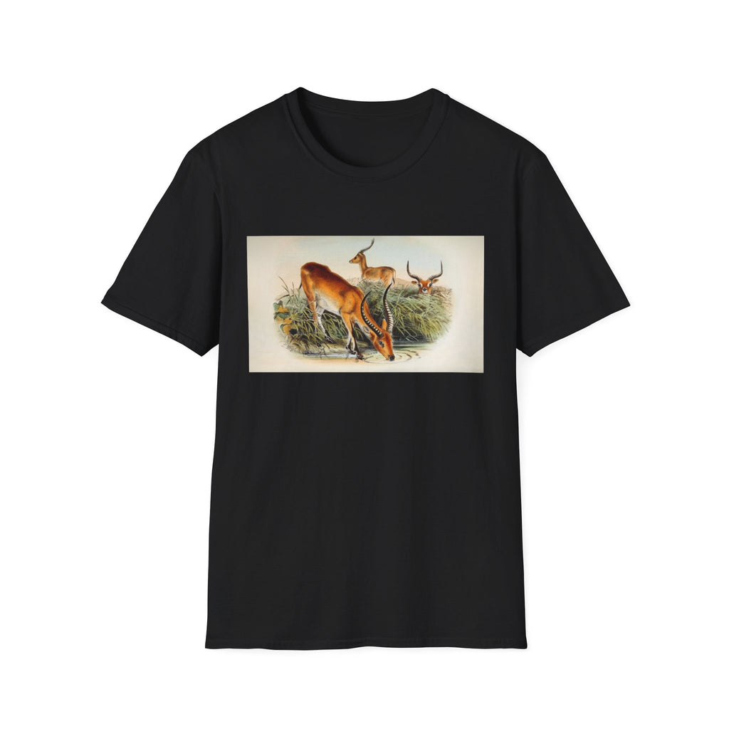 Antelope Herd Vintage Art T‑Shirt — Retro Wildlife Illustration Tee