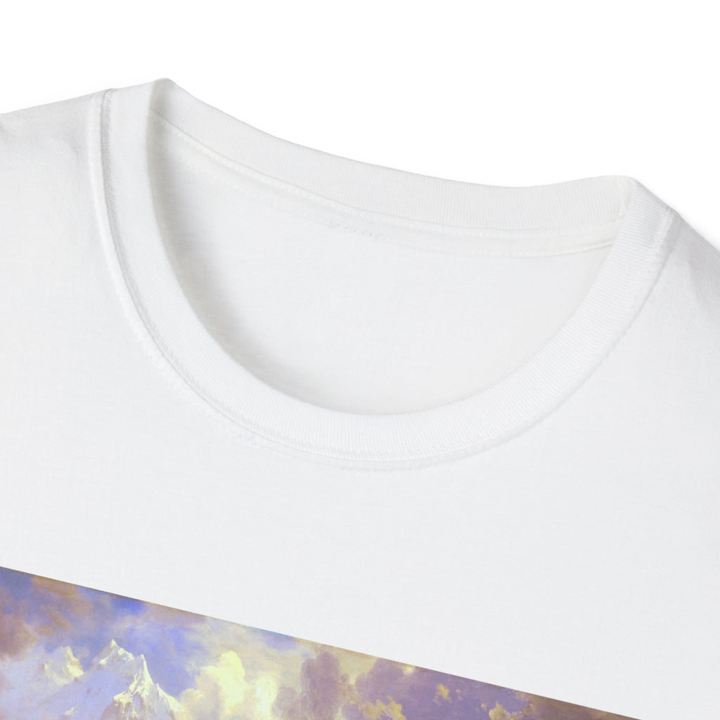 Landscape Art T-Shirt — Romantic Sunset Valley Print