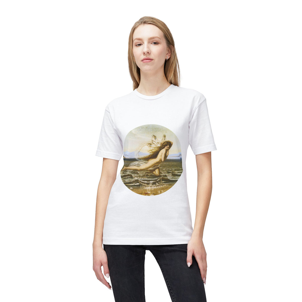 Vintage Mythic Goddess T-Shirt — Retro Venus Coastal Art Tee