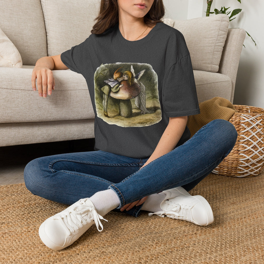Angel Mushroom T-Shirt — Whimsical Woodland Fairy Illustration