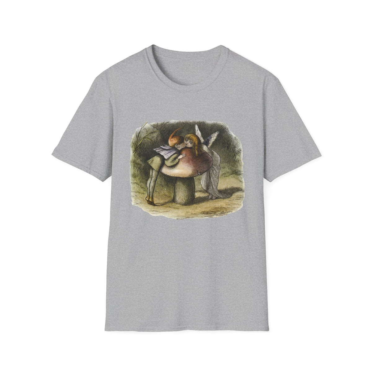 Angel Mushroom T-Shirt — Whimsical Woodland Fairy Illustration