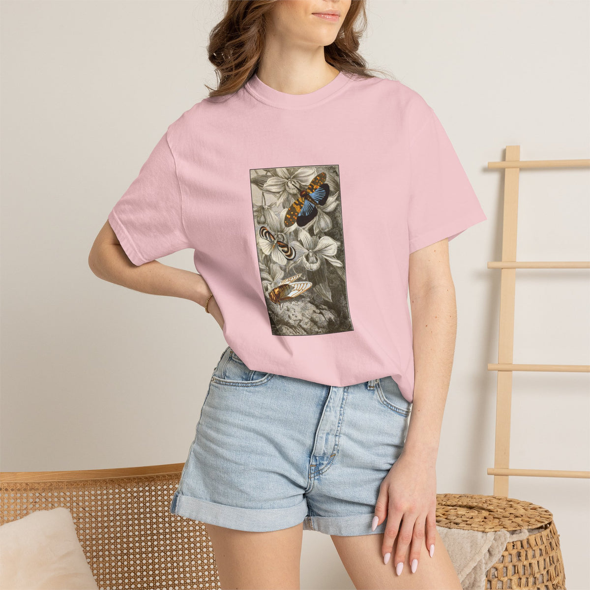 Birds and Blooms Tee — Vintage Floral Bird Illustration T-Shirt