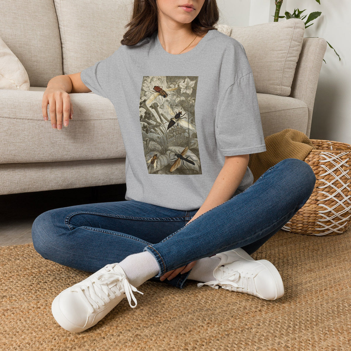 Botanical Bird Tee — Vintage Floral Nature Shirt
