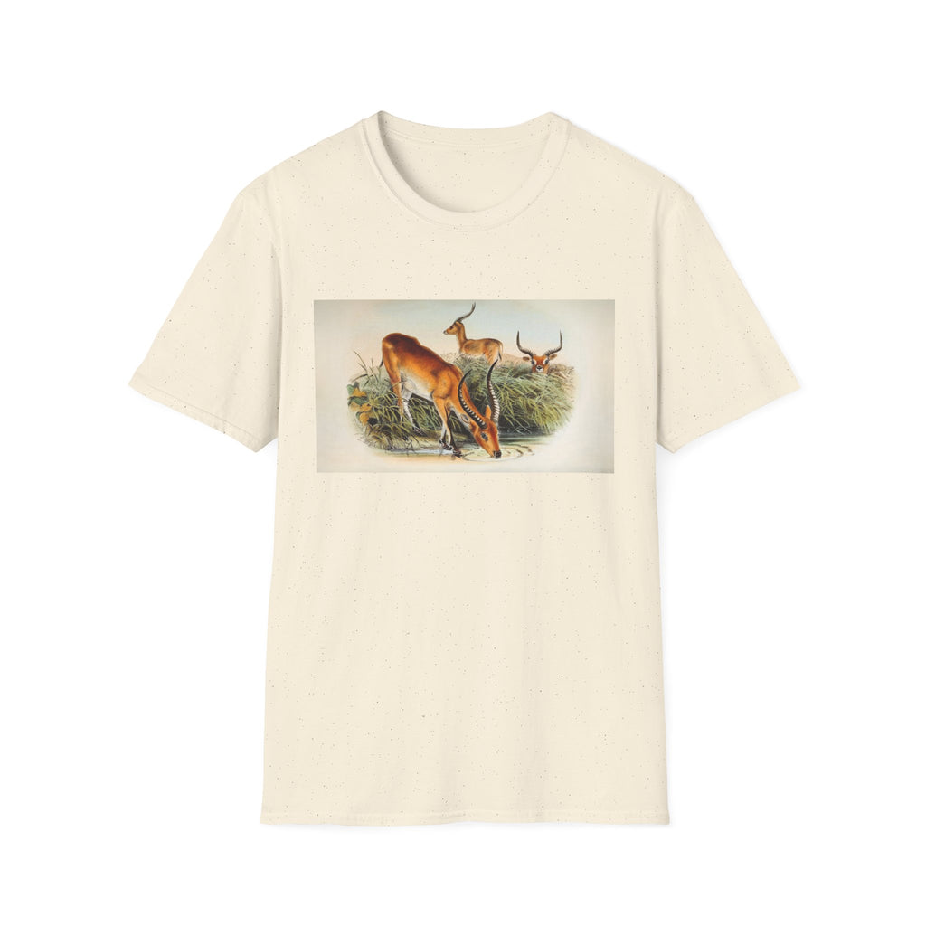 Antelope Herd Vintage Art T‑Shirt — Retro Wildlife Illustration Tee