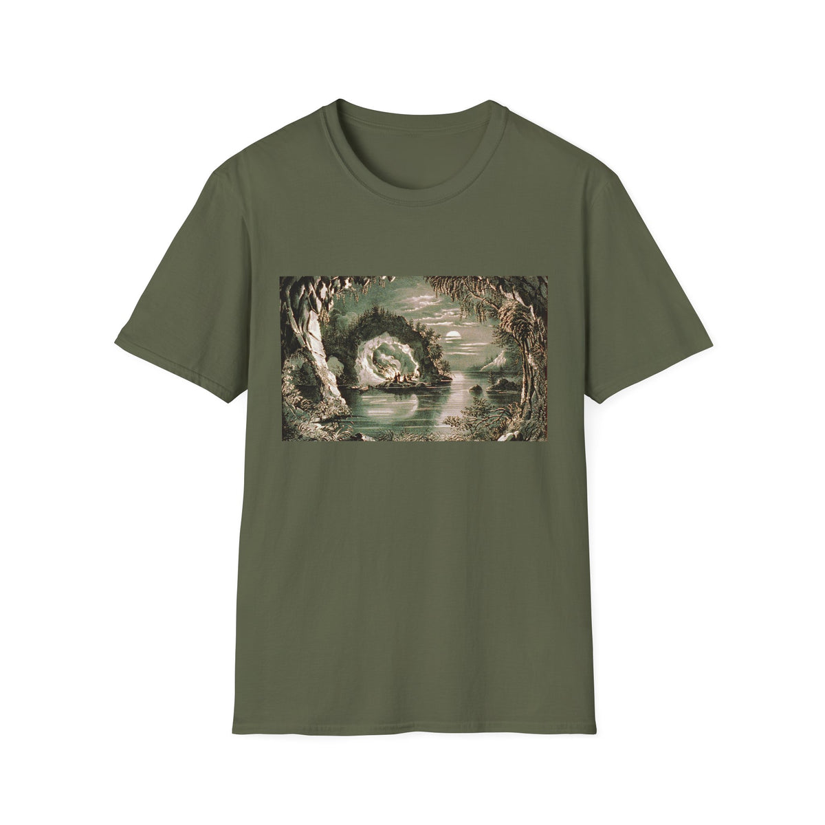 Mystical Forest Spiral T-Shirt — Enchanted Nature Graphic Tee