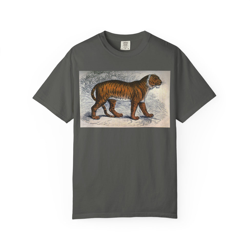 Vintage Tiger Dog Illustration T-Shirt — Retro Animal Art Tee