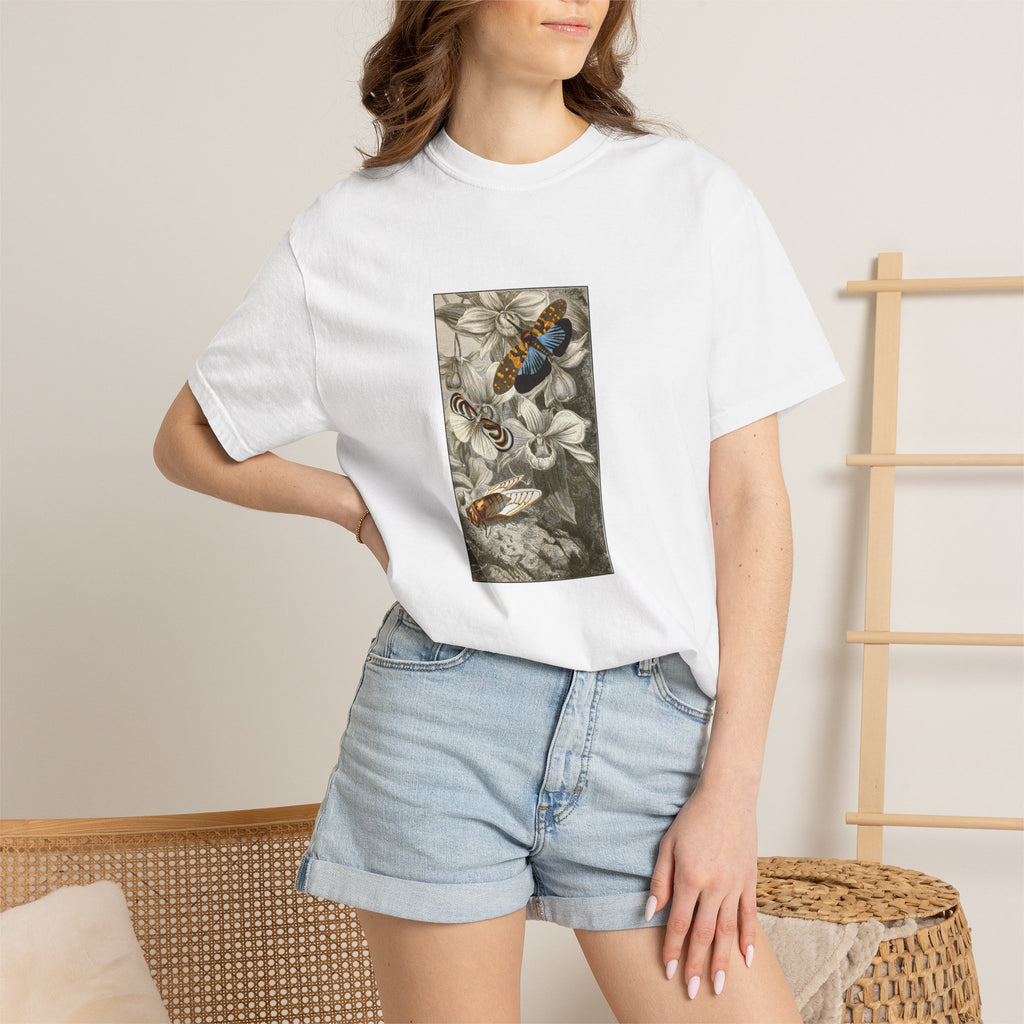Birds and Blooms Tee — Vintage Floral Bird Illustration T-Shirt