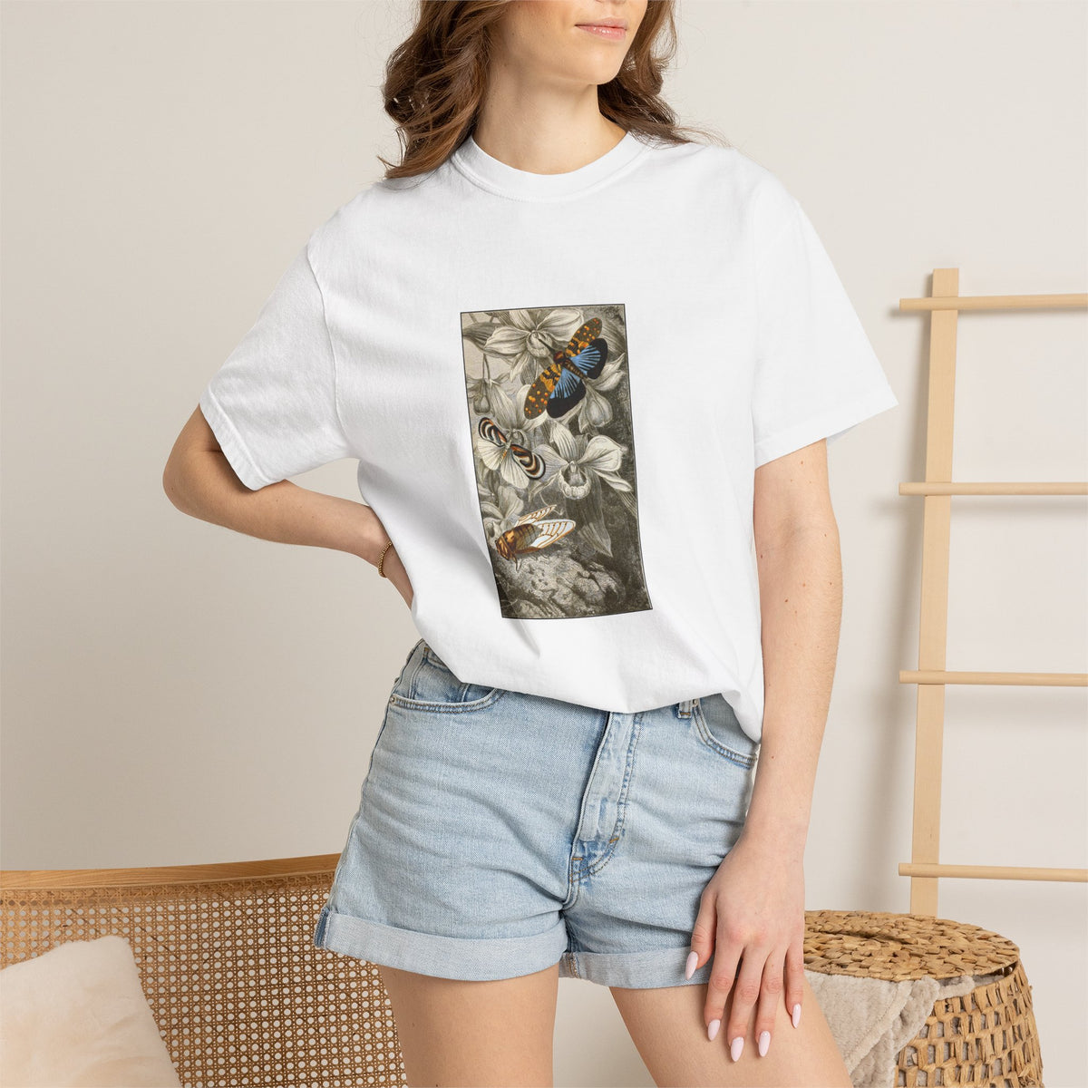 Birds and Blooms Tee — Vintage Floral Bird Illustration T-Shirt