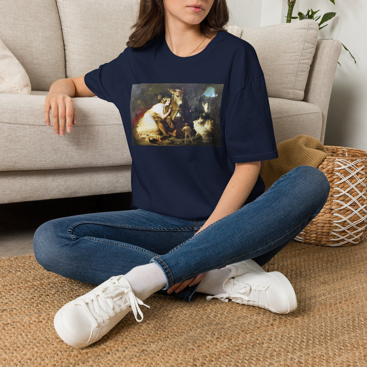 Classical Pastoral Art T-Shirt — Vintage Romantic Painting Print