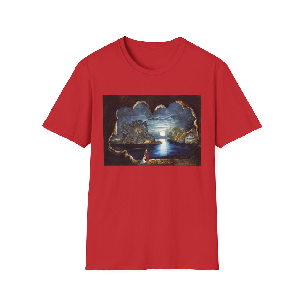 Moonlit Seaside T-Shirt — Romantic Coastal Nightscape Graphic Tee