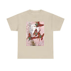 Hummingbird Flight Tee — Vintage Botanical Bird Art Cotton T-Shirt